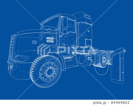 Electric Truck Charging Station Sketch 84469802