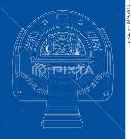 MRI machine scanning patient inside MRI machine scanning patient inside 84469841