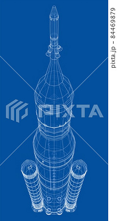 Space rocket concept outline Space rocket concept outline 84469879