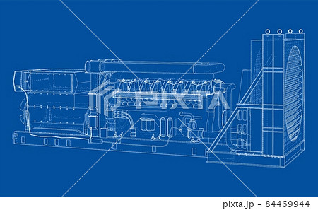 Large industrial diesel generator 84469944