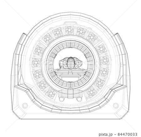 MRI machine scanning patient inside MRI machine scanning patient inside 84470033