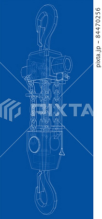 Pneumatic Wire Rope Winch concept outline Pneumatic Wire Rope Winch concept outline 84470256