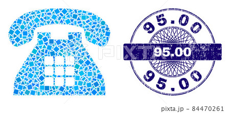 Grunge 95.00 Stamp Seal and Geometric Tone Phone Mosaic Grunge 95.00 Stamp Seal and Geometric Tone Phone Mosaic 84470261
