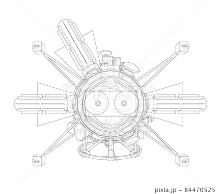 Communication satellite concept outline 84470525