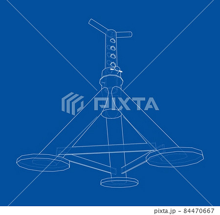 Axle stand isolated. 3d illustration Axle stand isolated. 3d illustration 84470667