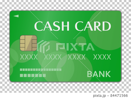 Illustration of green cash card 84471566