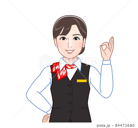 キャビンアテンダントの女性 キャビンアテンダントの女性 84471680