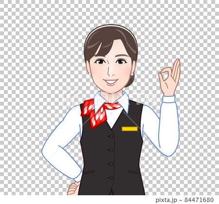 キャビンアテンダントの女性 キャビンアテンダントの女性 84471680