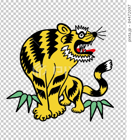 Sukajan-style tiger illustration Sukajan-style tiger illustration 84472097