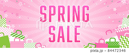 春のショッピング・セール向け　バナーテンプレート（文字入り） 84472346