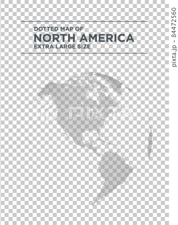 アメリカ大陸を中心とした、白黒の球体型のドットマップ。　特大サイズ。 84472560