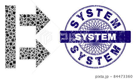 Distress System Badge and Geometric Bring Right Mosaic 84473360