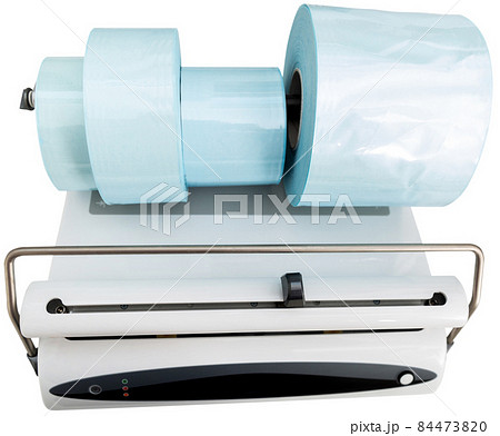 Medical sealing machine over white background 84473820