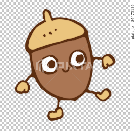 Illustration of a smiley acorn 84475156