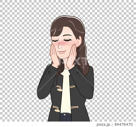 穿粗呢大衣的女性 84476470