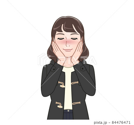 ダッフルコートを着た女性 84476471