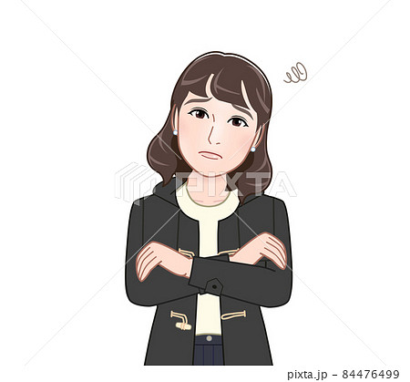 ダッフルコートを着た女性 84476499