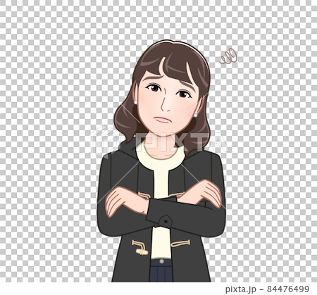 ダッフルコートを着た女性 84476499