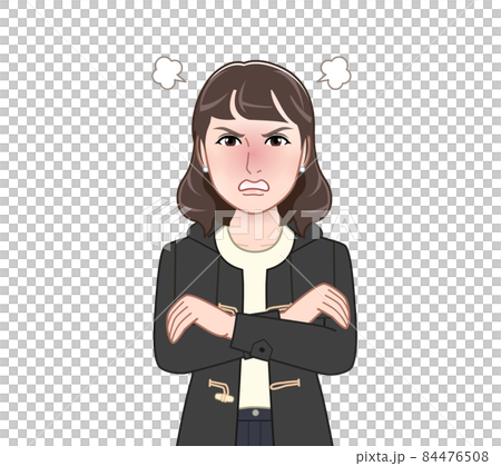 穿粗呢大衣的女性 穿粗呢大衣的女性 84476508