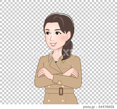 A woman in a trench coat A woman in a trench coat 84476608