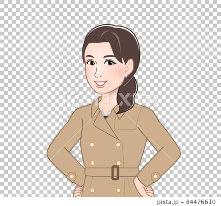 A woman in a trench coat A woman in a trench coat 84476610