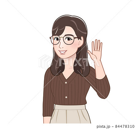茶色のニットの女性 茶色のニットの女性 84478310