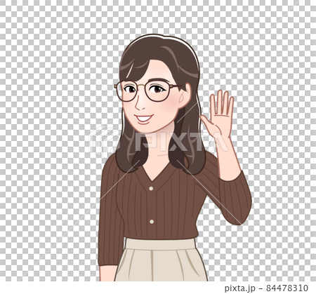 茶色のニットの女性 茶色のニットの女性 84478310