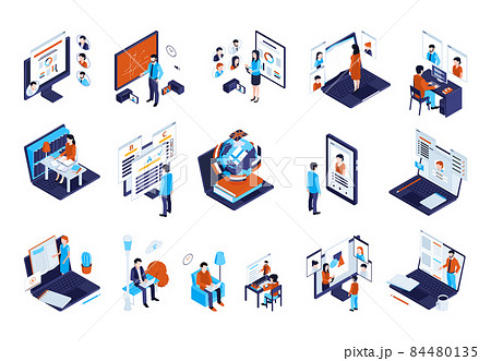 Online Education Set Online Education Set 84480135