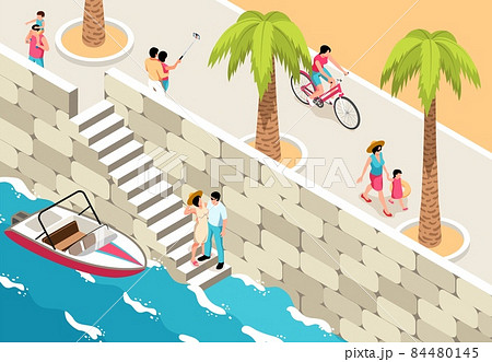 Sea Vacation Horizontal Composition Sea Vacation Horizontal Composition 84480145