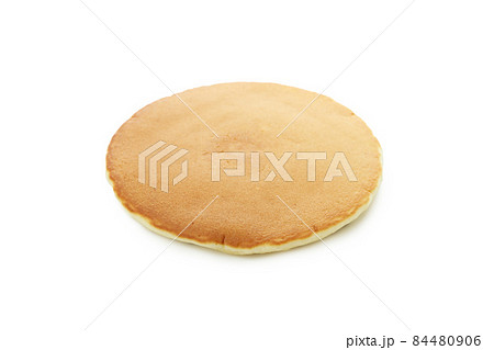 Single tasty pancake isolated on white background 84480906