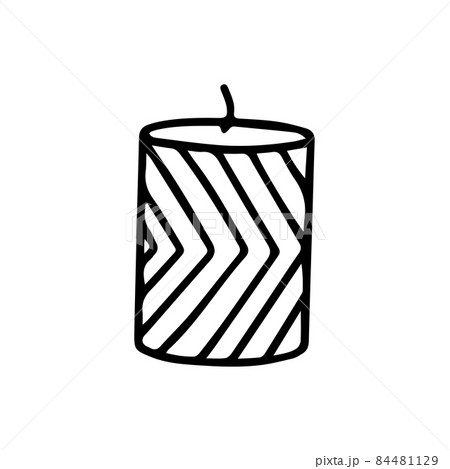 Burning candle. Hand-drawn vector illustration in doodle style 84481129