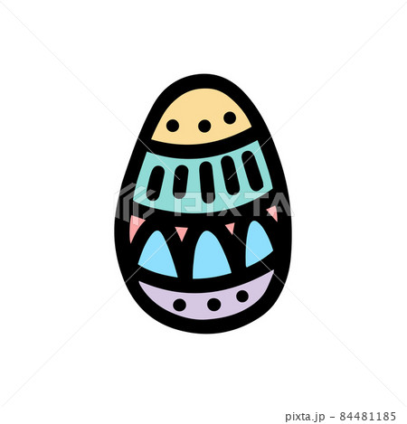 Easter decorated egg. doodle style 84481185