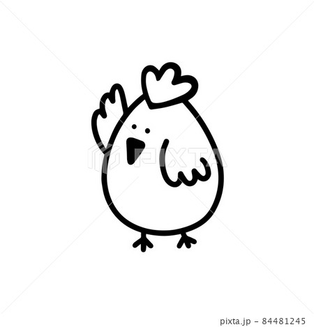 Cute Easter chick. Chicken doodle style Cute Easter chick. Chicken doodle style 84481245