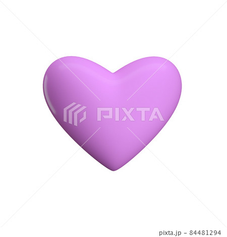 3D illustration of purple heart 84481294