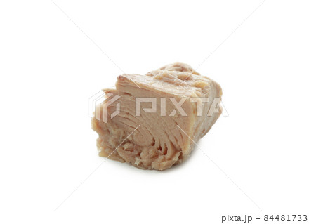 Tasty canned tuna isolated on white background Tasty canned tuna isolated on white background 84481733