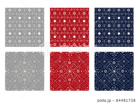 set of Ornamental Christmas patterns. Vector illustration 84481738