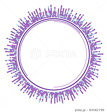 Abstract circular equalizer. Eq round audio soundwaves. Graphic equalizer. Frame. Vector illustration 84482796