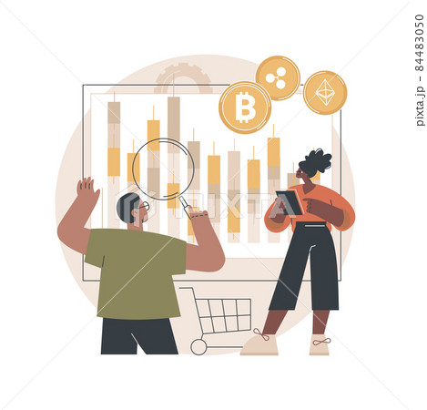Cryptocurrency trading desk abstract concept vector illustration. Cryptocurrency trading desk abstract concept vector illustration. 84483050