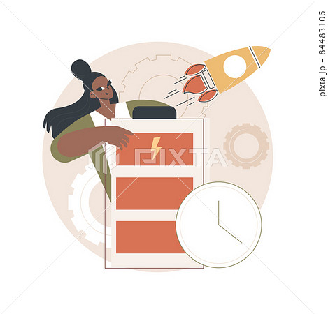 Fast charging technology abstract concept vector illustration. Fast charging technology abstract concept vector illustration. 84483106