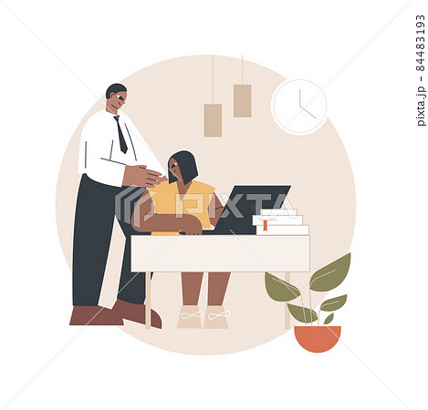 Sexual harassment abstract concept vector illustration. 84483193