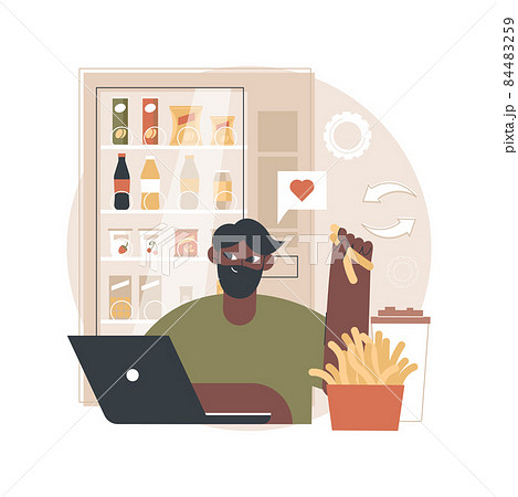 Snacking non-stop abstract concept vector illustration. Snacking non-stop abstract concept vector illustration. 84483259