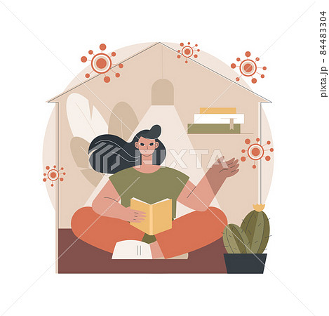 Self isolation abstract concept vector illustration. Self isolation abstract concept vector illustration. 84483304