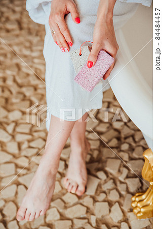 Pumice stone in the bathroom Pumice stone in the bathroom 84484457