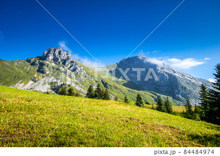 Mountain landscape in The Grand-Bornand, France 84484974