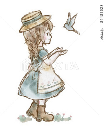 青い鳥と女の子 84485628