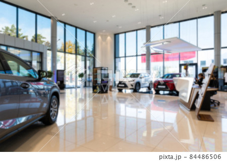 blur photo, interior car dealerships with premium SUVs 84486506