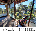 日本庭園と観光客 84486881