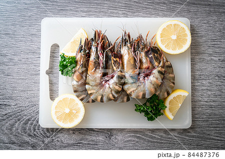 fresh tiger prawn or shrimp 84487376