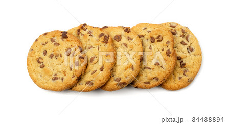 Simple Cookie Isolated, Oatmeal Sugar Bitten Cookies 84488894