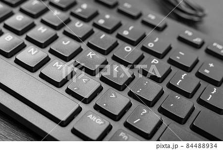Black Keyboard Keys, Macro Shot of Keyboard Buttons Black Keyboard Keys, Macro Shot of Keyboard Buttons 84488934